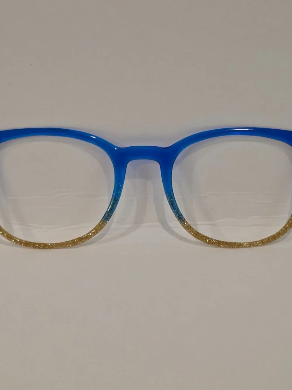 Pair Compatible “Reese” Electric Blue to Gold Glitter Topper